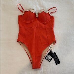 Women's Red One Piece Swimsuit